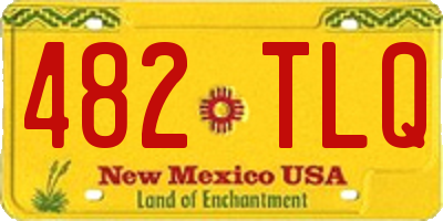 NM license plate 482TLQ