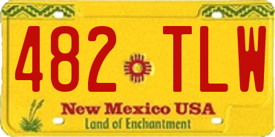 NM license plate 482TLW