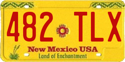NM license plate 482TLX
