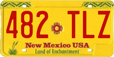 NM license plate 482TLZ