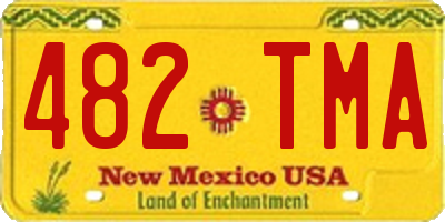 NM license plate 482TMA