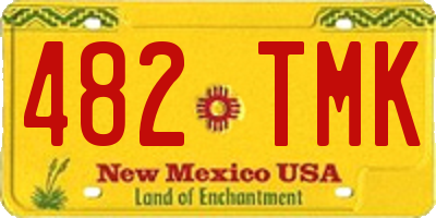 NM license plate 482TMK