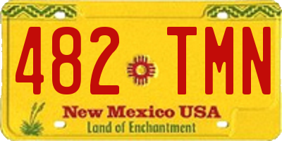 NM license plate 482TMN