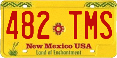 NM license plate 482TMS