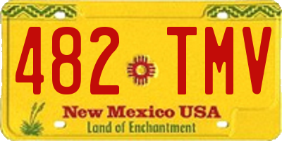 NM license plate 482TMV