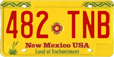 NM license plate 482TNB