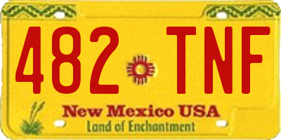 NM license plate 482TNF