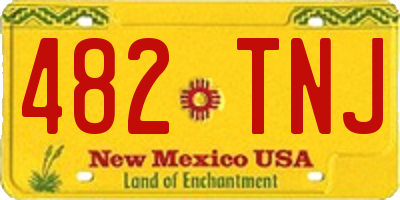 NM license plate 482TNJ
