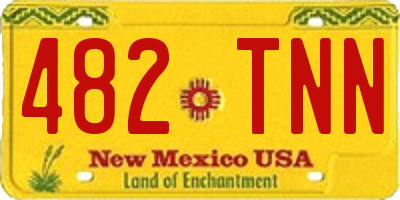 NM license plate 482TNN