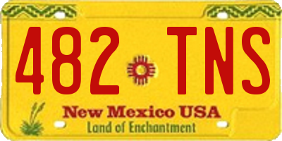NM license plate 482TNS