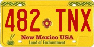 NM license plate 482TNX
