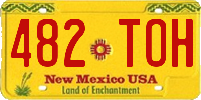 NM license plate 482TOH