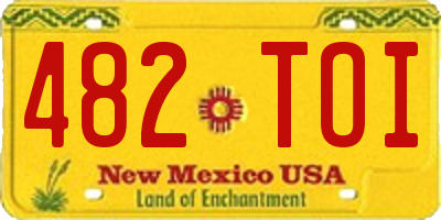 NM license plate 482TOI