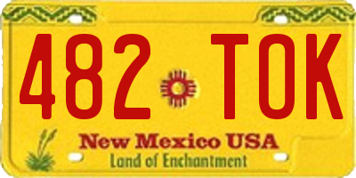 NM license plate 482TOK
