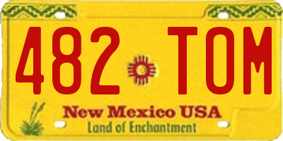 NM license plate 482TOM