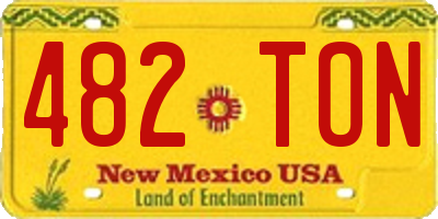 NM license plate 482TON
