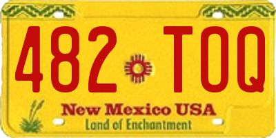NM license plate 482TOQ