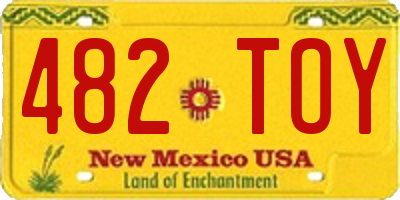 NM license plate 482TOY