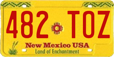 NM license plate 482TOZ