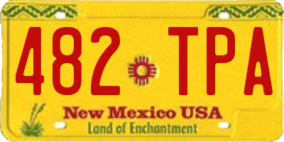 NM license plate 482TPA