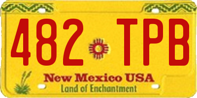 NM license plate 482TPB