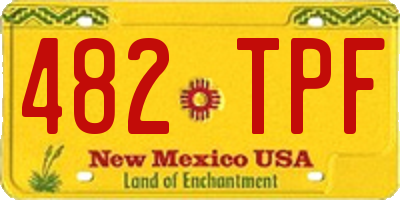 NM license plate 482TPF