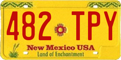 NM license plate 482TPY