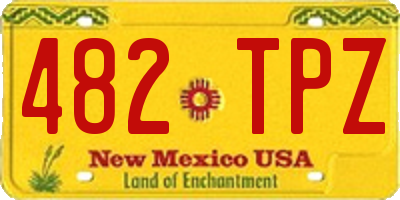 NM license plate 482TPZ
