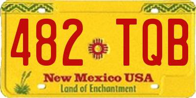 NM license plate 482TQB