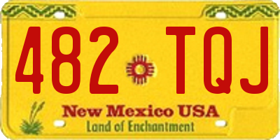 NM license plate 482TQJ
