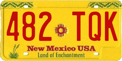 NM license plate 482TQK