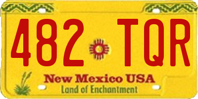 NM license plate 482TQR