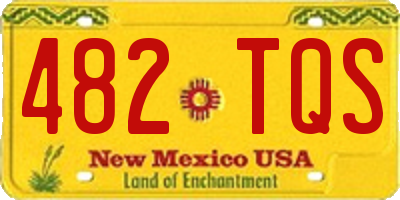 NM license plate 482TQS