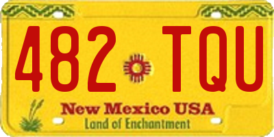 NM license plate 482TQU