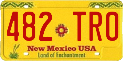 NM license plate 482TRO
