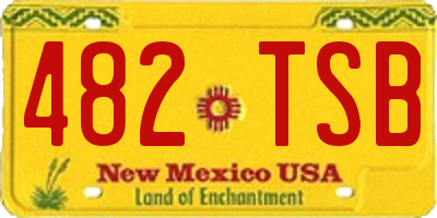 NM license plate 482TSB