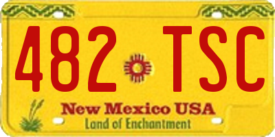 NM license plate 482TSC
