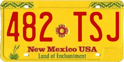 NM license plate 482TSJ