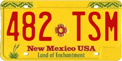 NM license plate 482TSM