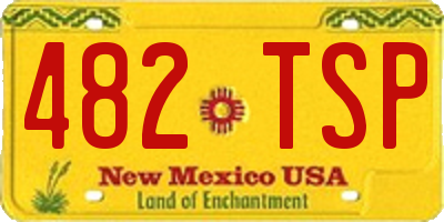 NM license plate 482TSP
