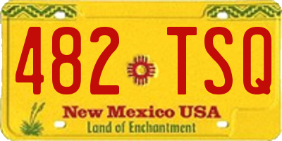 NM license plate 482TSQ