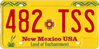 NM license plate 482TSS