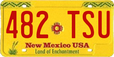 NM license plate 482TSU