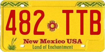 NM license plate 482TTB