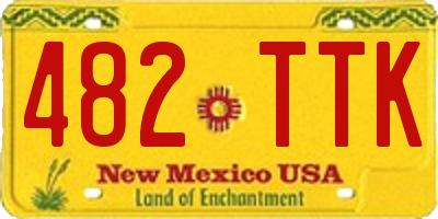 NM license plate 482TTK