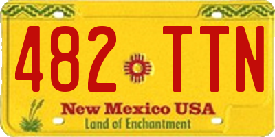 NM license plate 482TTN