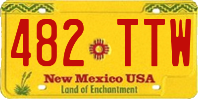 NM license plate 482TTW