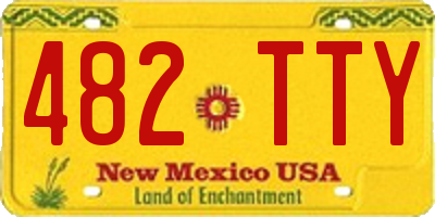 NM license plate 482TTY