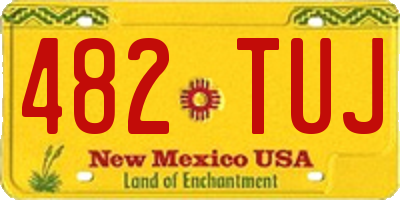 NM license plate 482TUJ