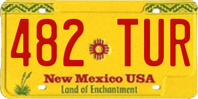 NM license plate 482TUR